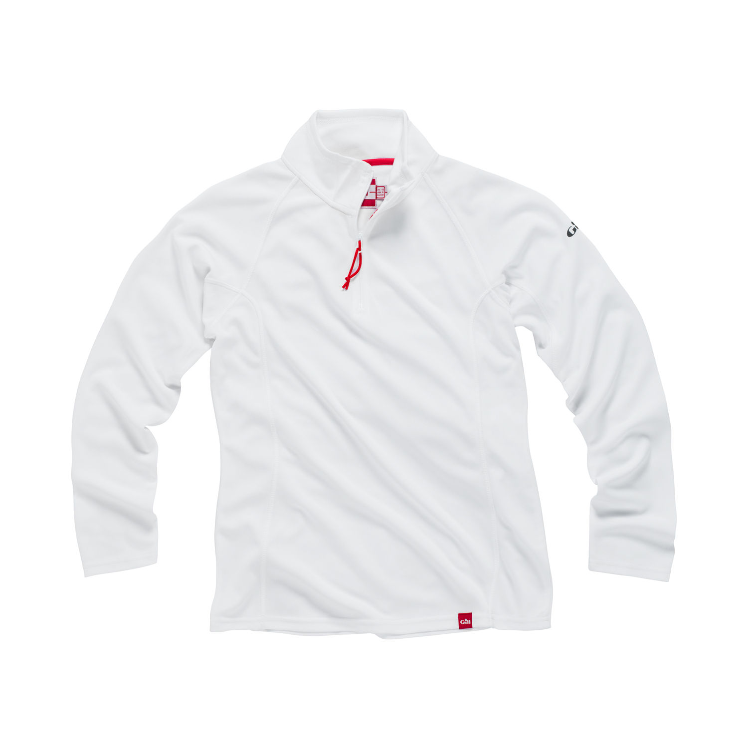 Gill Para Mujer Uv Tec De Cuello Largo De La Manga De La Camiseta Con Cremallera - Blanco