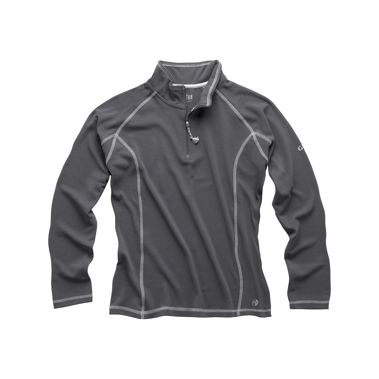 Gill Para Mujer Uv Tec Zip Cuello De Manga Larga Superior - Ash