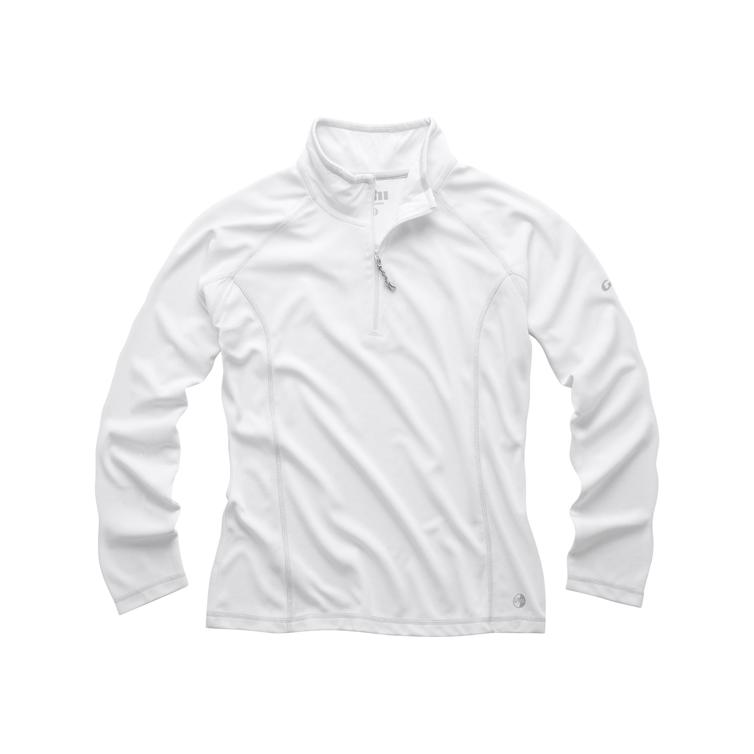 Gill Para Mujer Uv Tec Zip Neck Top De Manga Larga - Blanco