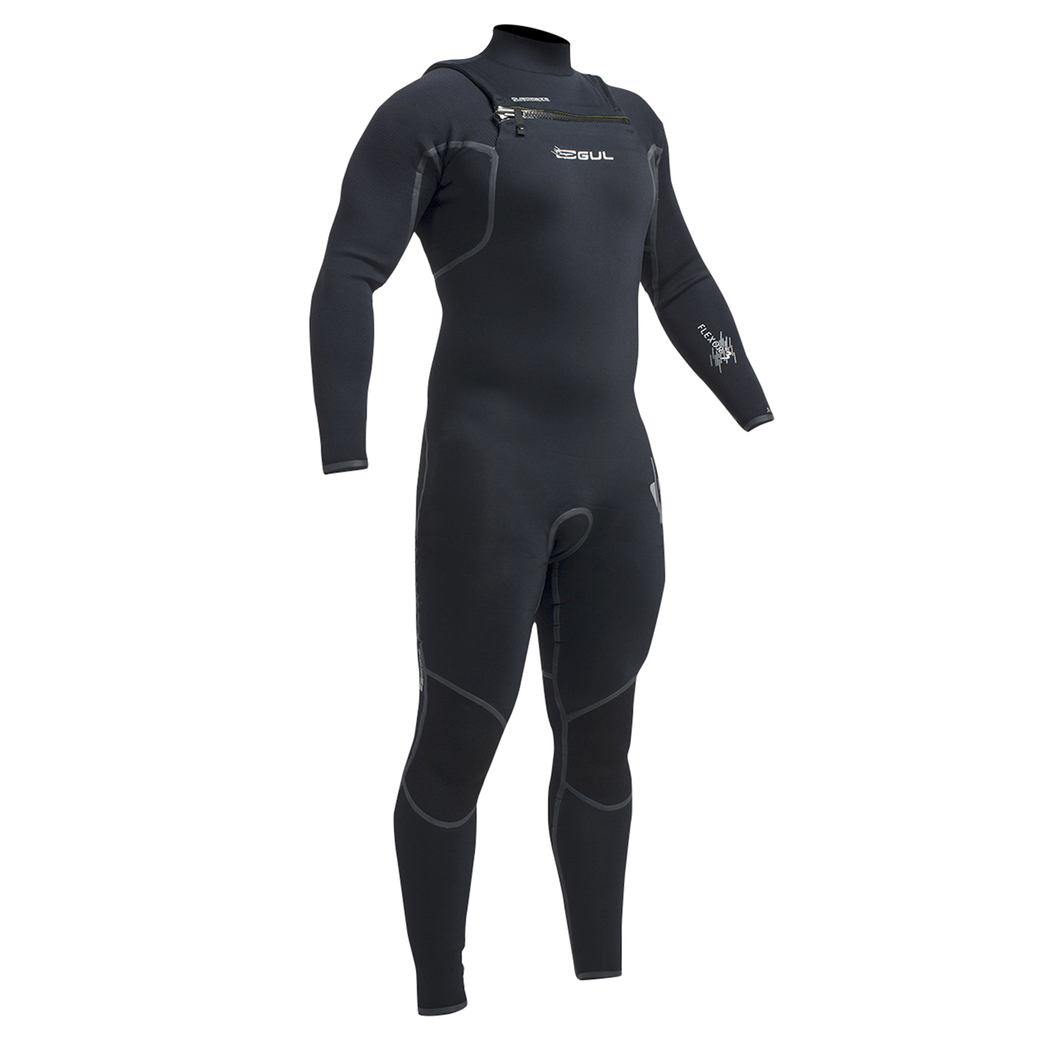 Gul Flexor 3 / 2Mm Chestzip Blindstitched Wetsuit - Negro / Negro