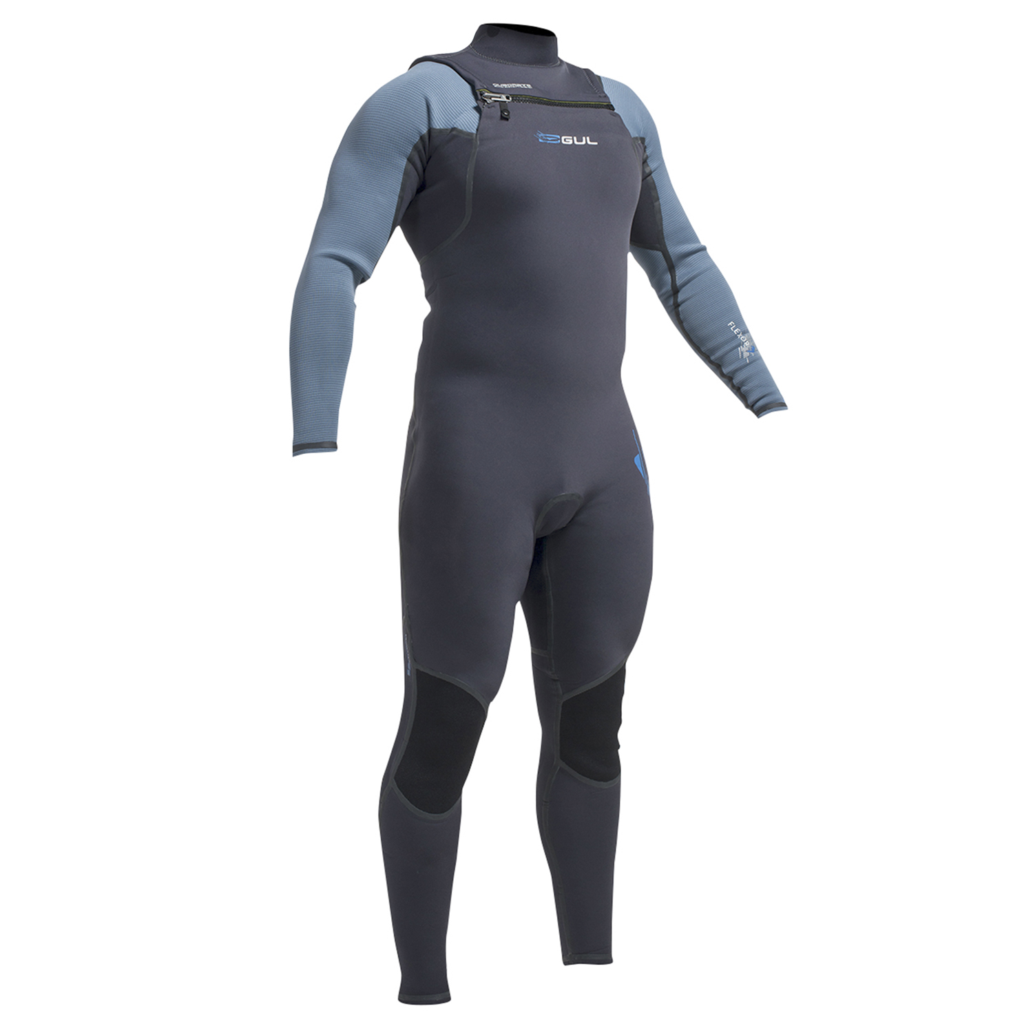 Gul Flexor 3 / 2Mm Chestzip B / S Traje De Neopreno - Jet / Pewter