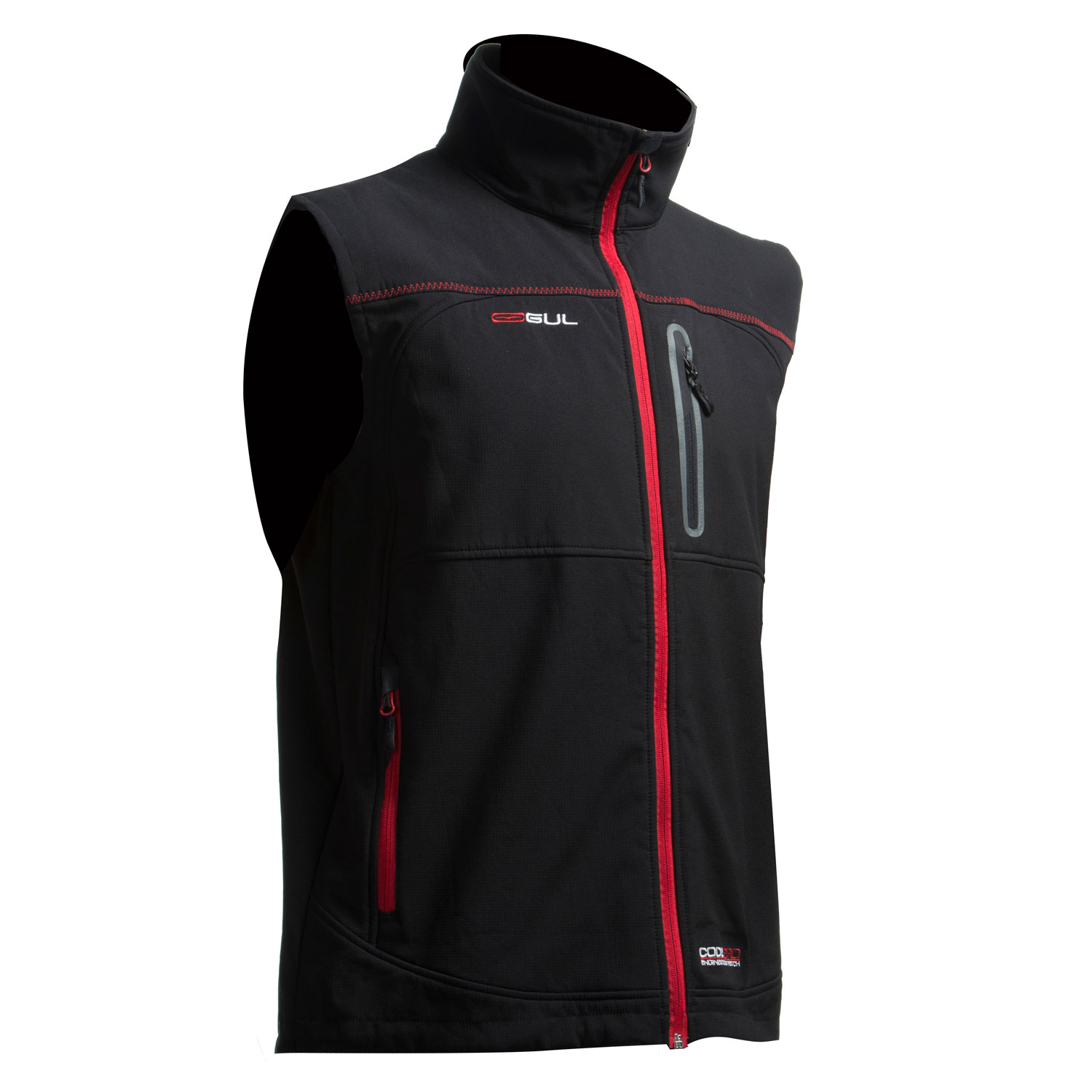 Gul Código Cero Apitec Softshell Gilet - Negro