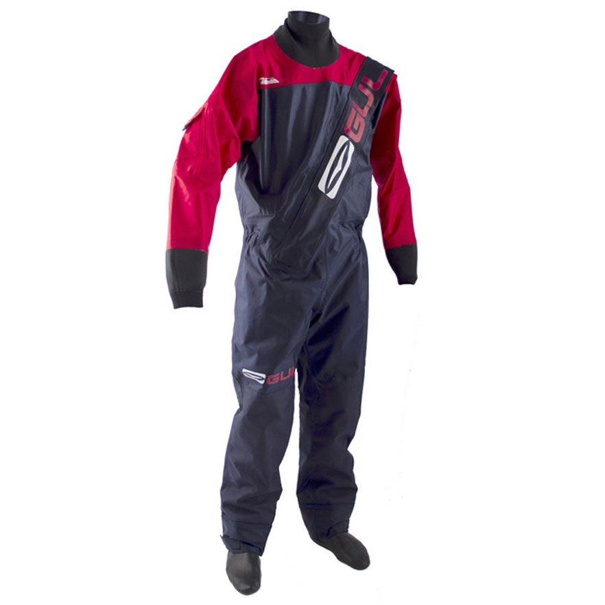 Traje Impermeable Con Cremallera Delantera Gam Junior Gamma - Azul Marino / Rojo