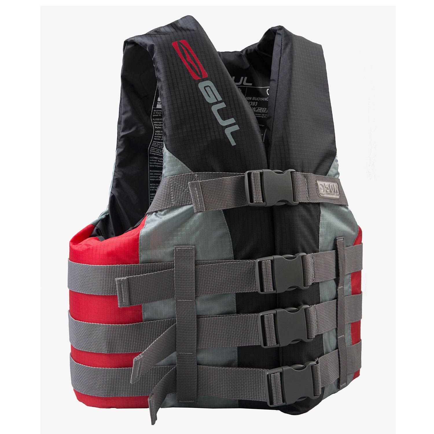 Gul Menor Impacto Chaleco - Negro / Rojo
