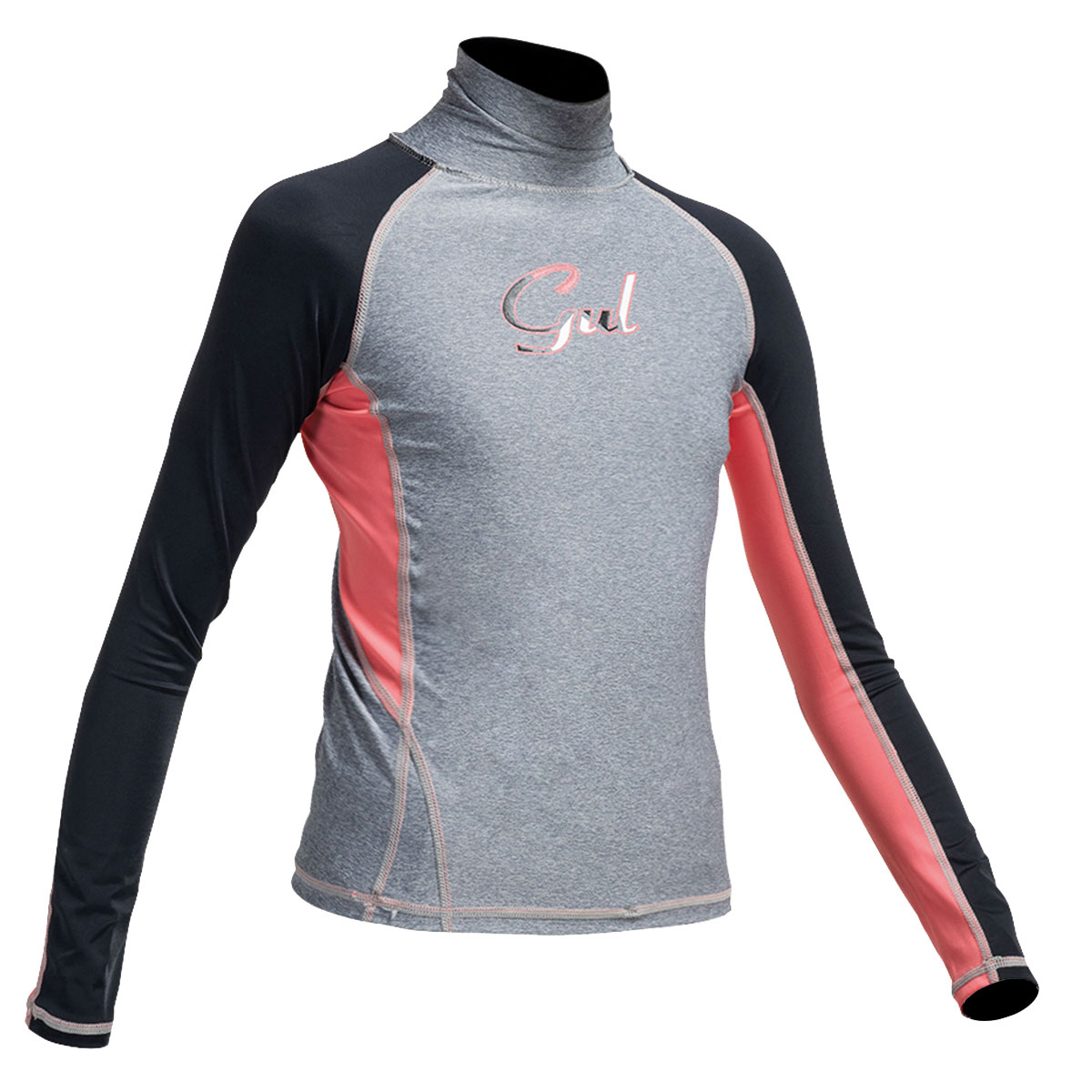 Gul Júnior Flatlock Manga Larga Rashguard - Marl / Negro
