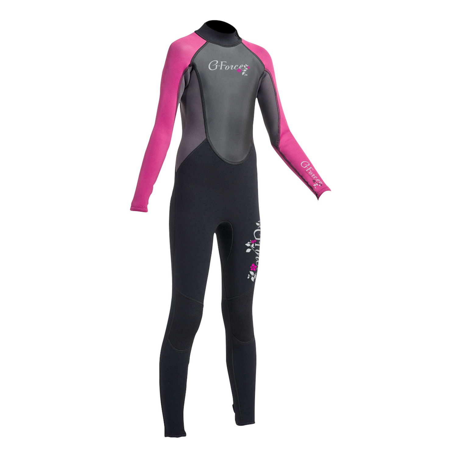 Gul Junior G-Force 3Mm Flatlock Steamer Traje De Buceo 2023- Negro / Rosa