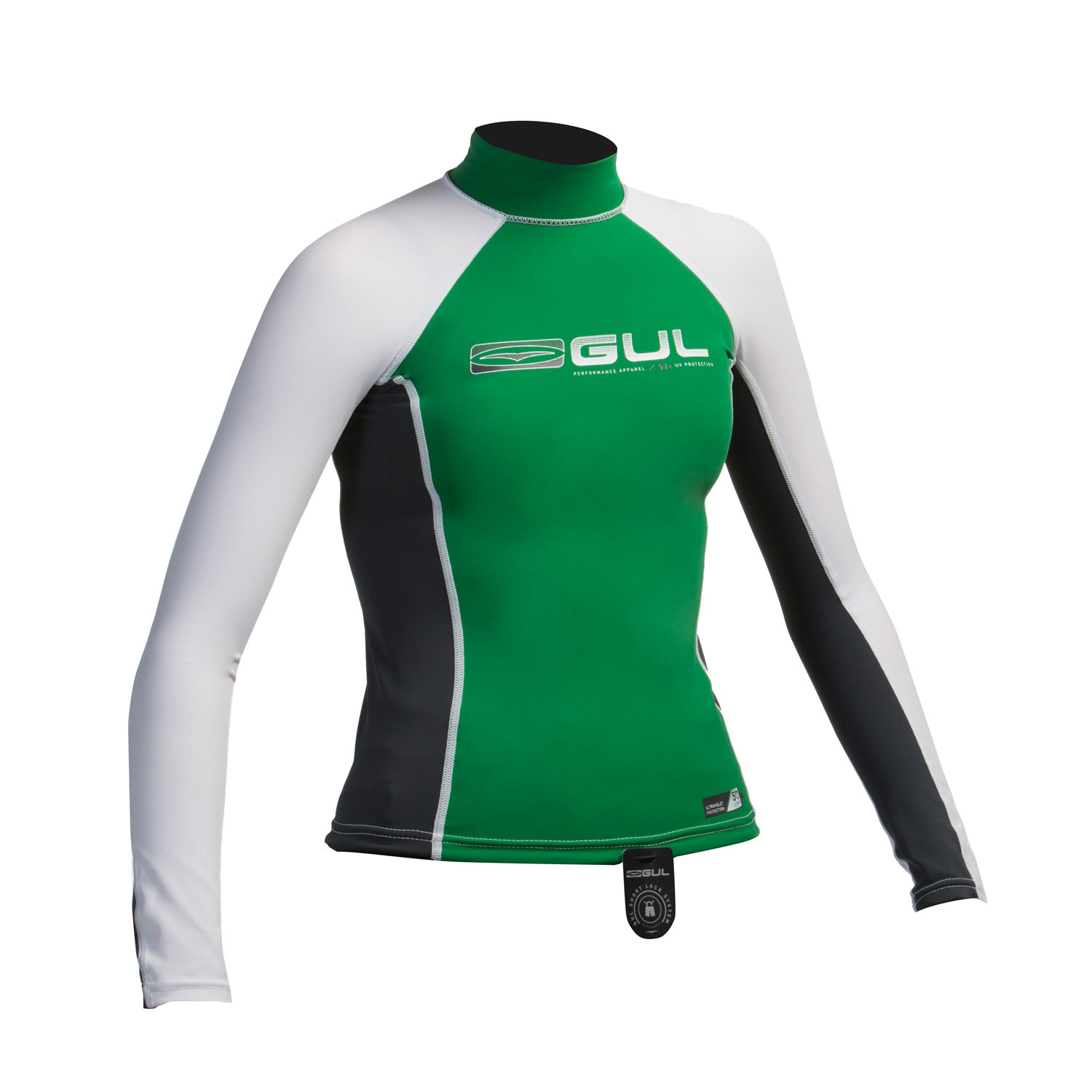 Gul Júnior Manga Larga Rashguard - Verde / Gris Oscuro