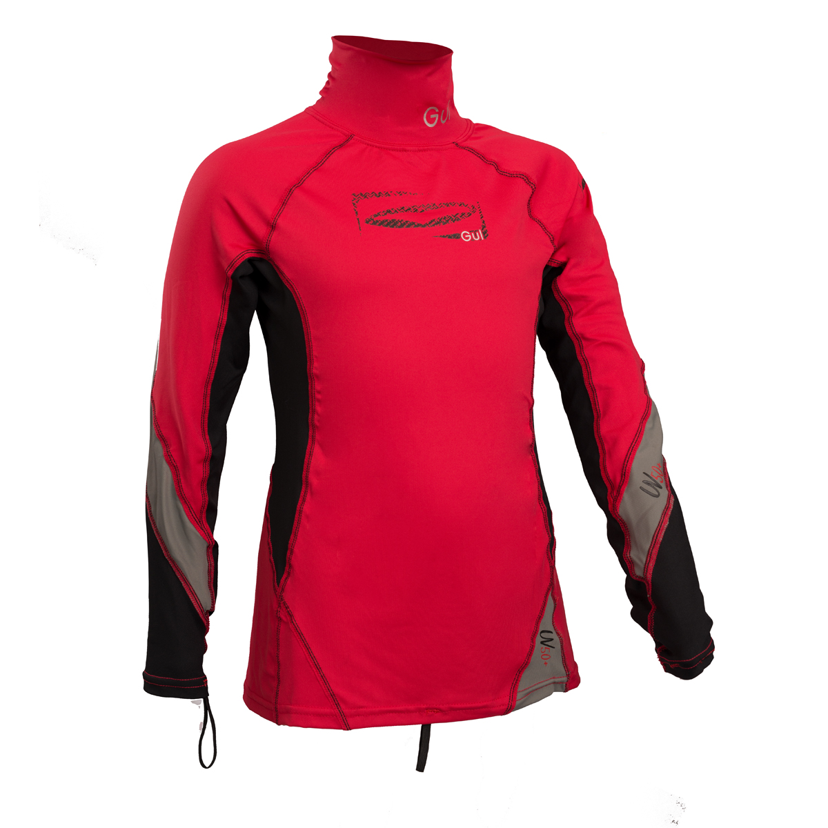 Gul Junior Manga Larga Rashvest - Rojo / Negro