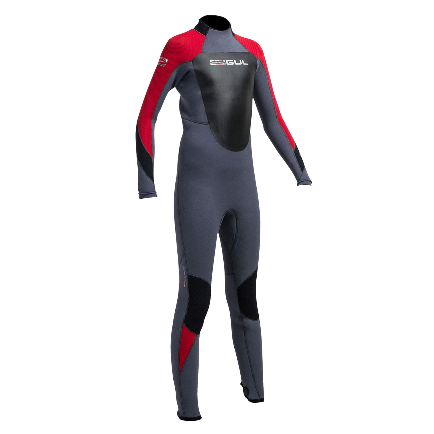 Gul Junior Respuesta 4/3 Mm Blindstitched Traje - Grafito / Rojo