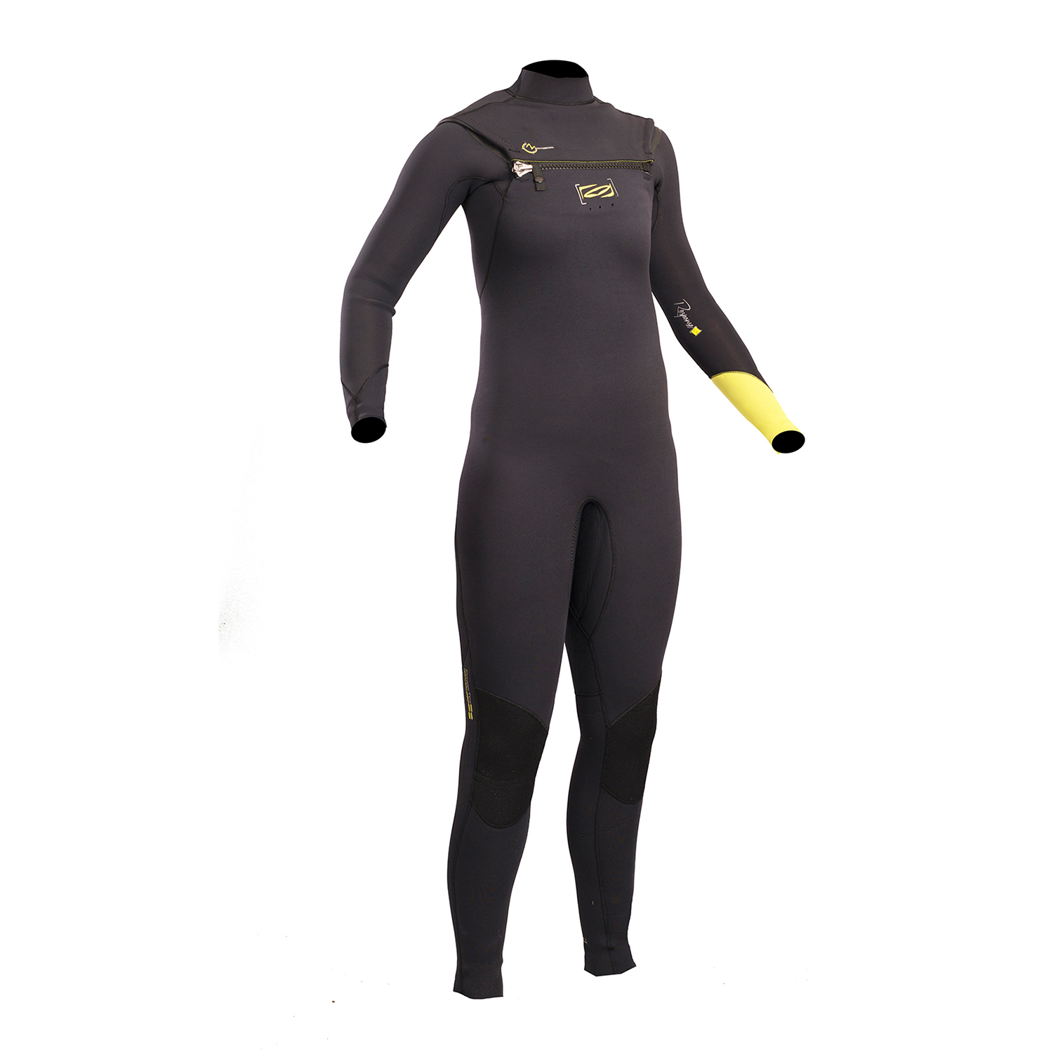 Gul Junior Response Fx Chest Zip 3/2 Mm Bs Traje De Neopreno - Negro / Lima