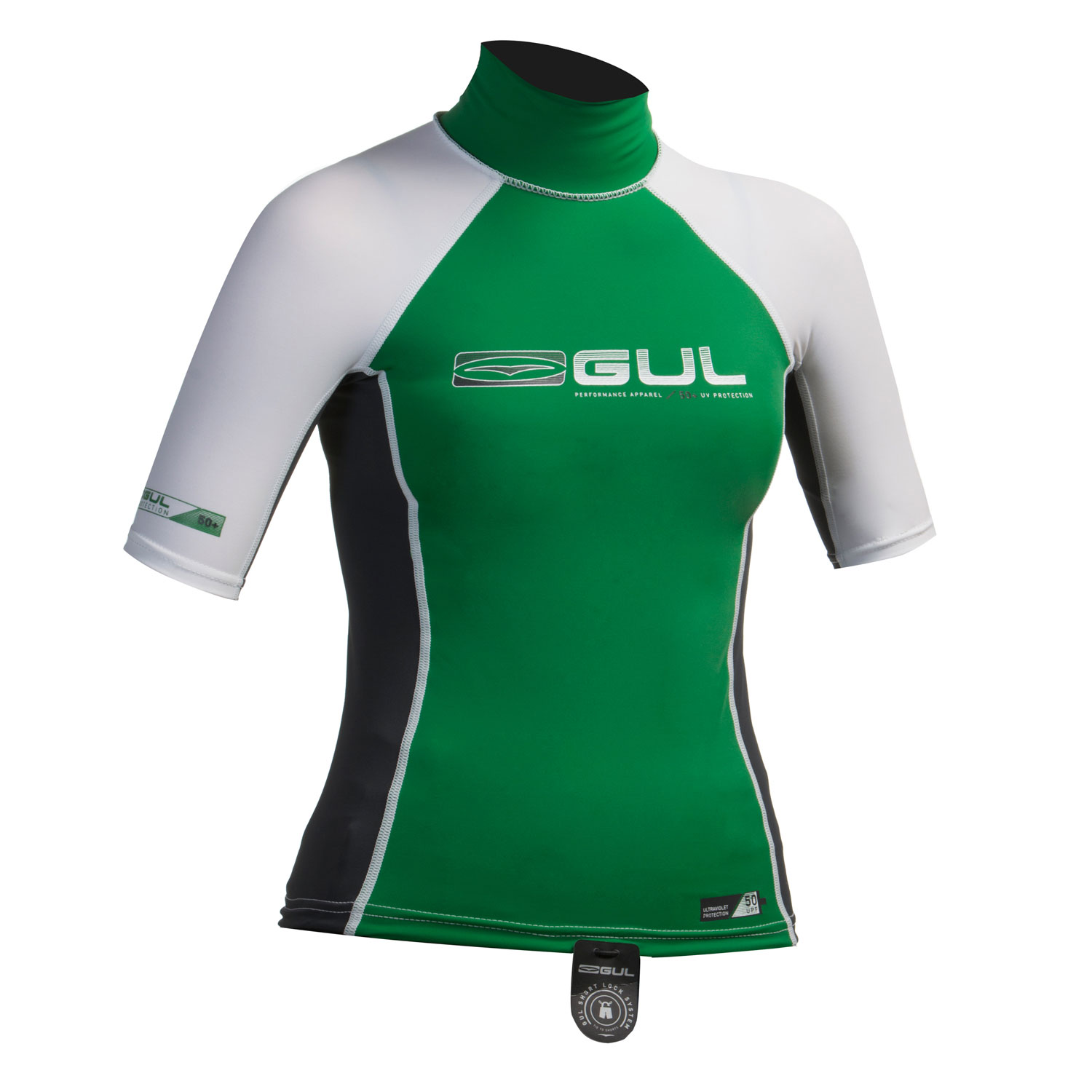 Manga Gul Júnior Corto Rashguard - Verde / Gris Oscuro