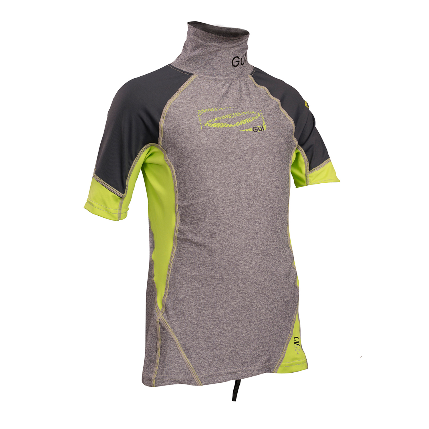 Gul Junior Manga Corta Rashvest - Marl / Lime