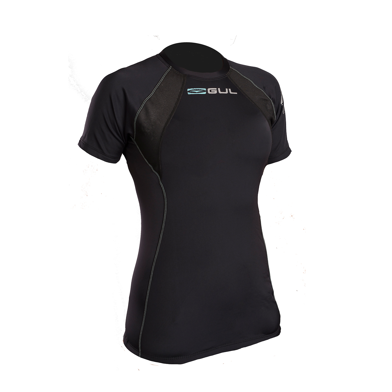 Gul Ladies Evolite Fl Thermal Manga Corta Top - Negro