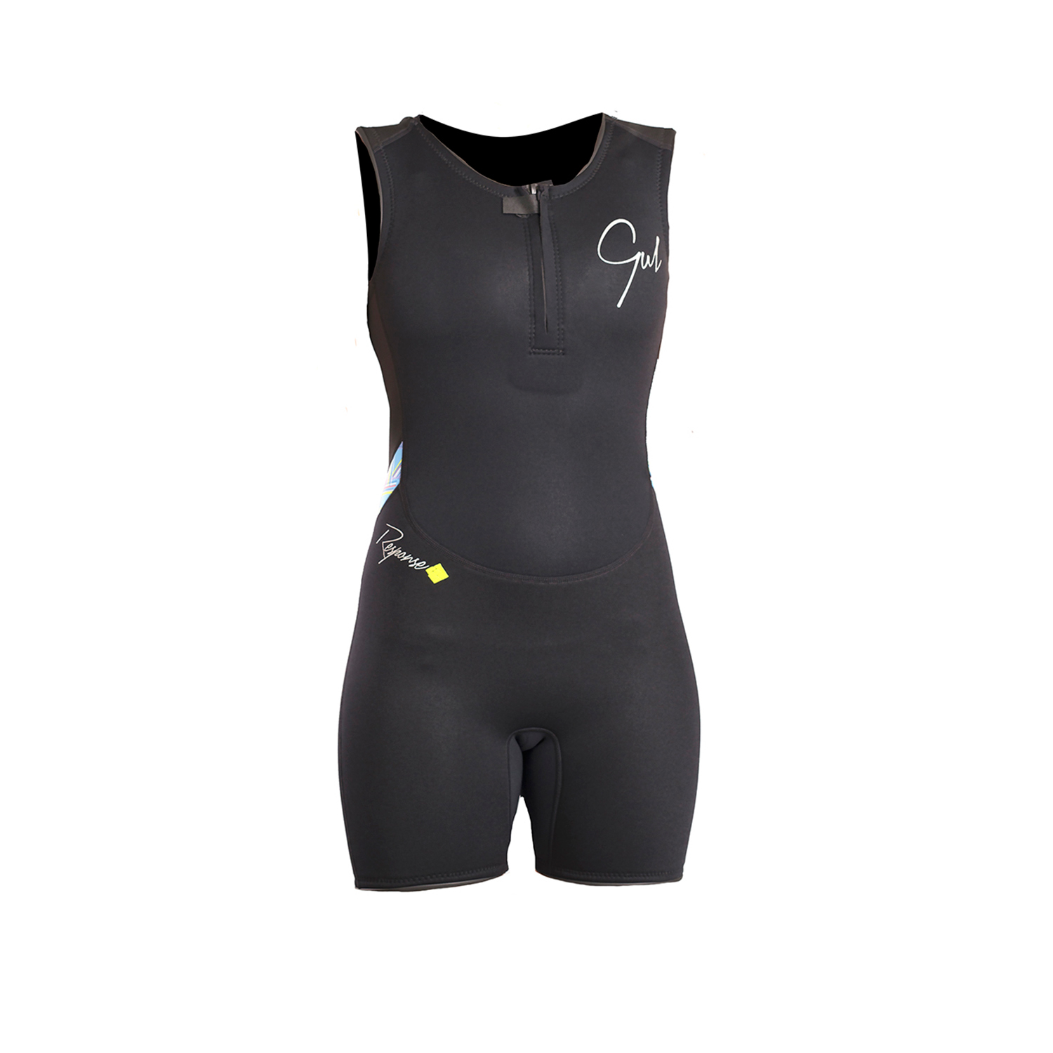 Gul Ladies Response 3 / 2Mm Fl Short Jane Wetsuit - Negro / Líneas