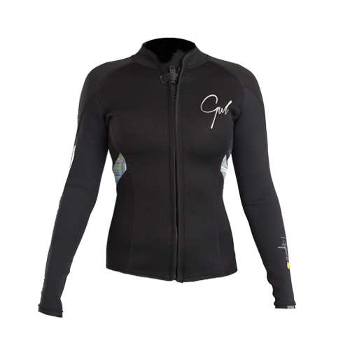 Chaqueta De Neopreno Gul Ladies Response 3Mm Fl - Negro / Líneas