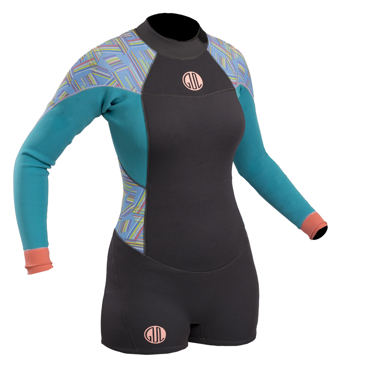 Gul Ladies Surflite Traje De Neopreno De Primavera 2 Mm - Grafito / Líneas