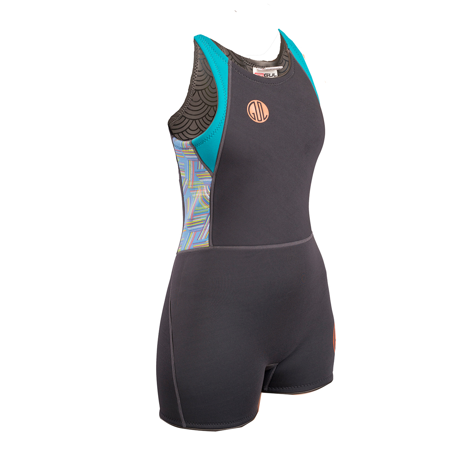 Gul Ladies Surflite 3Mm Fl Short Jane Wetsuit - Grafito / Verde Azulado