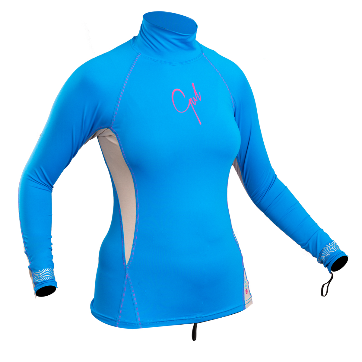 Gul Ladies Swami Manga Larga Rashvest - Azul / Plata