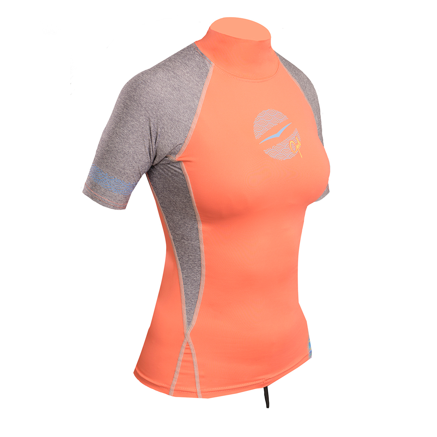Gul Ladies Swami Manga Corta Rashvest - Coral / Marl