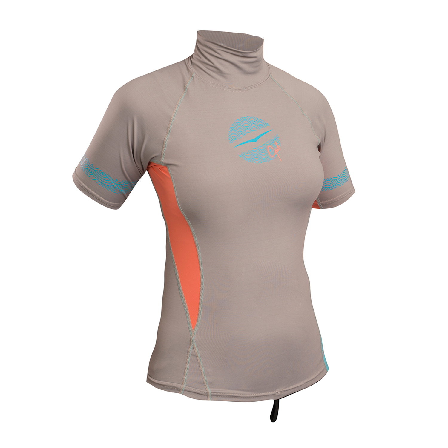 Gul Ladies Swami Manga Corta Rashvest - Plata / Coral