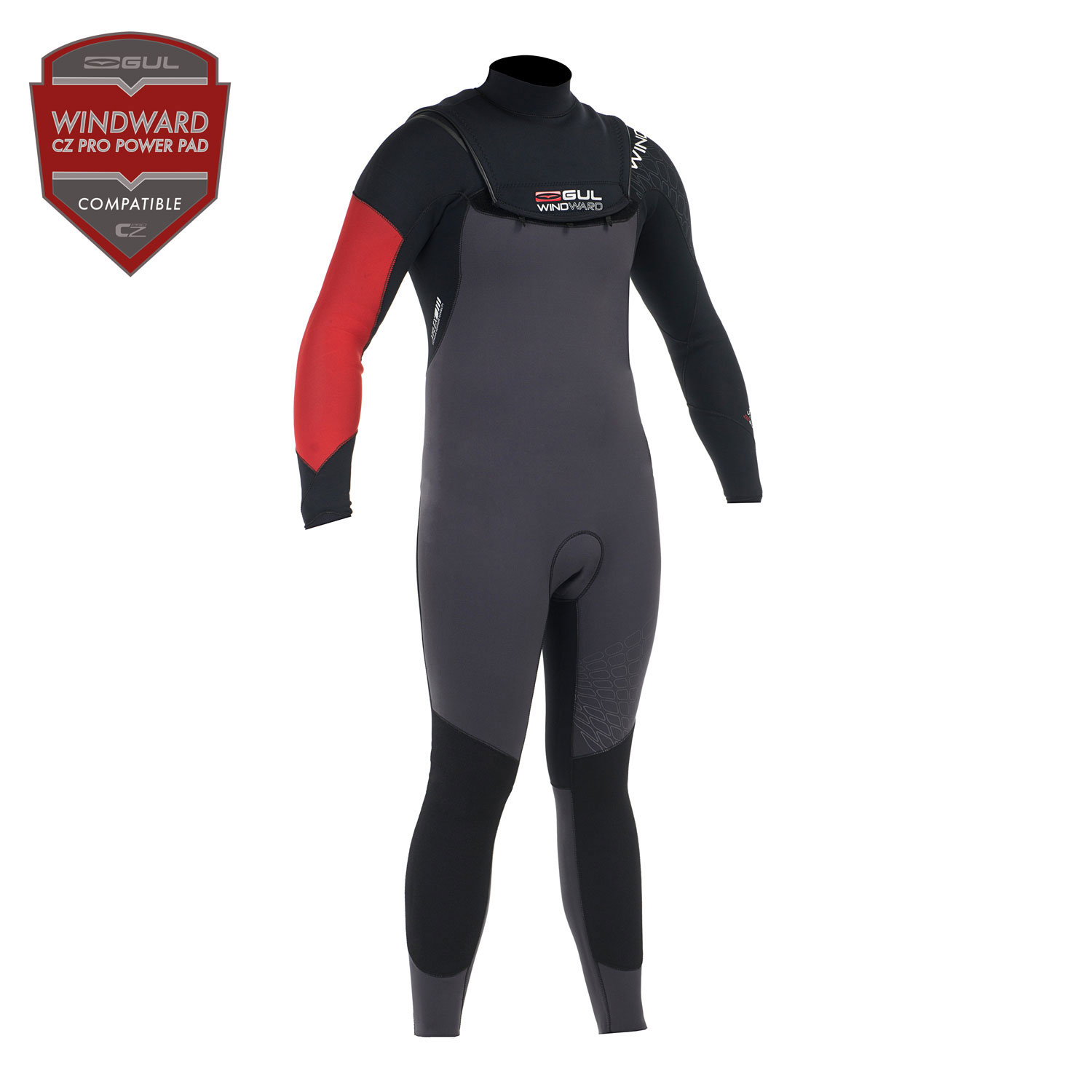 Gul Perfil 3 / 2Mm Windward Traje De Vapor Sin Hombre Zipless - Negro / Grafito