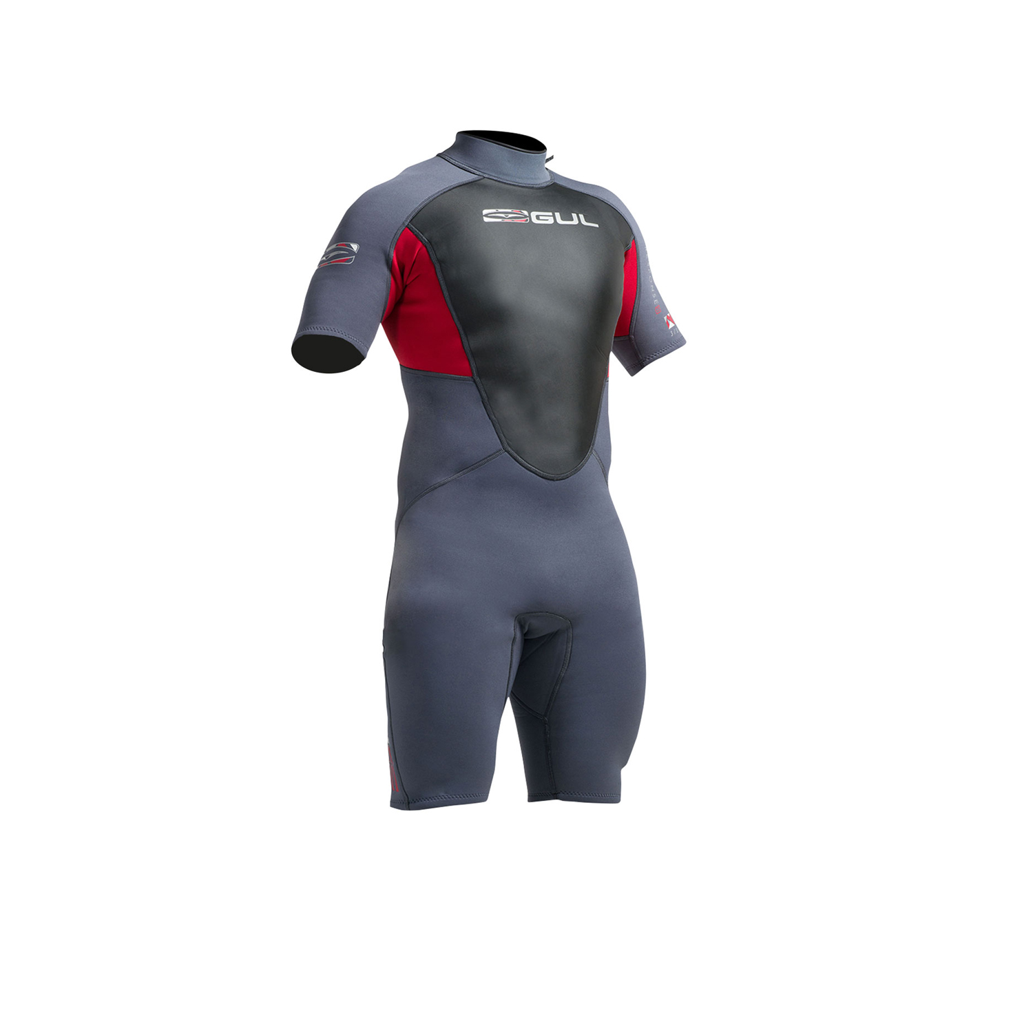 Gul Response 3 / 2Mm Flatlock T2 Shorty Wetsuit - Grafito / Rojo