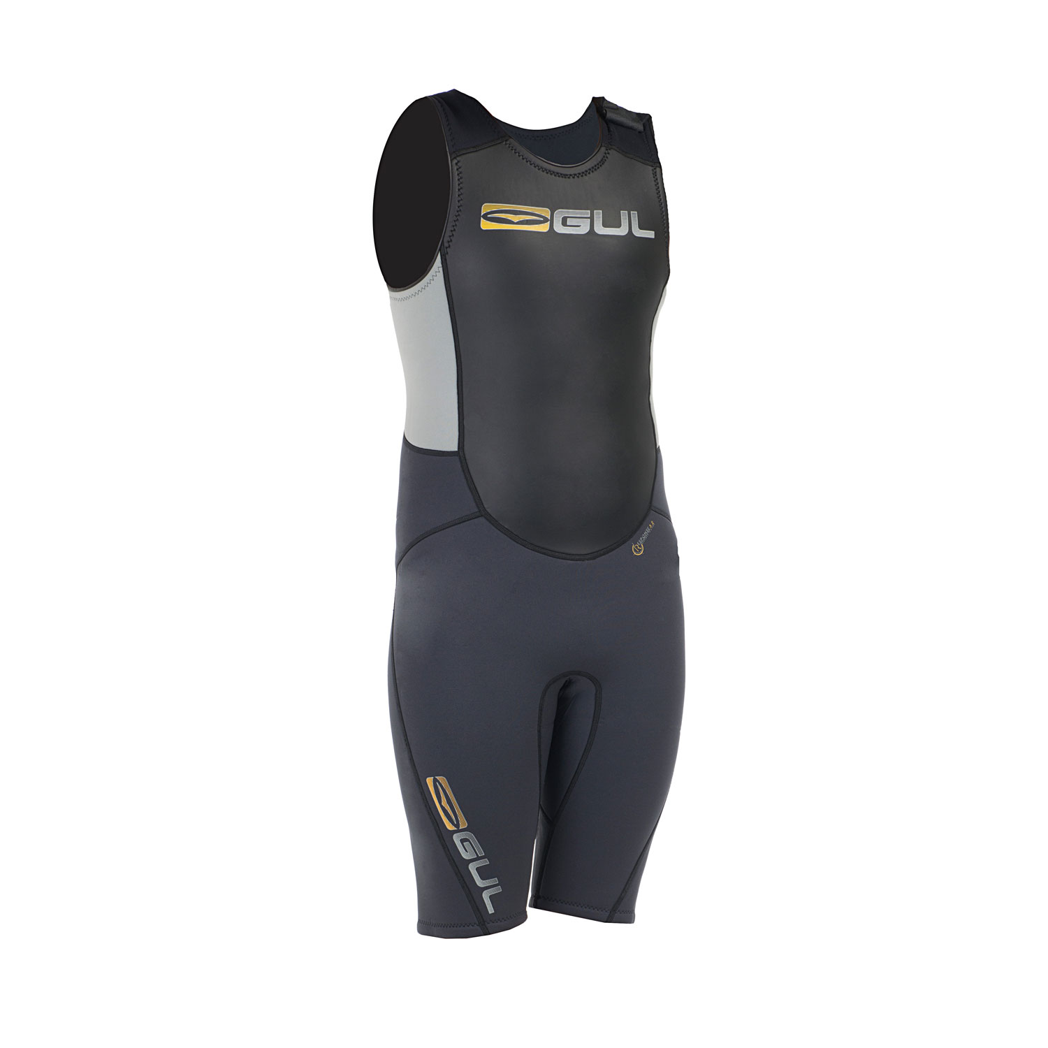 Gul Respuesta 3 / 2Mm Flatlock Short John Traje 2015 - Grafito / Plata