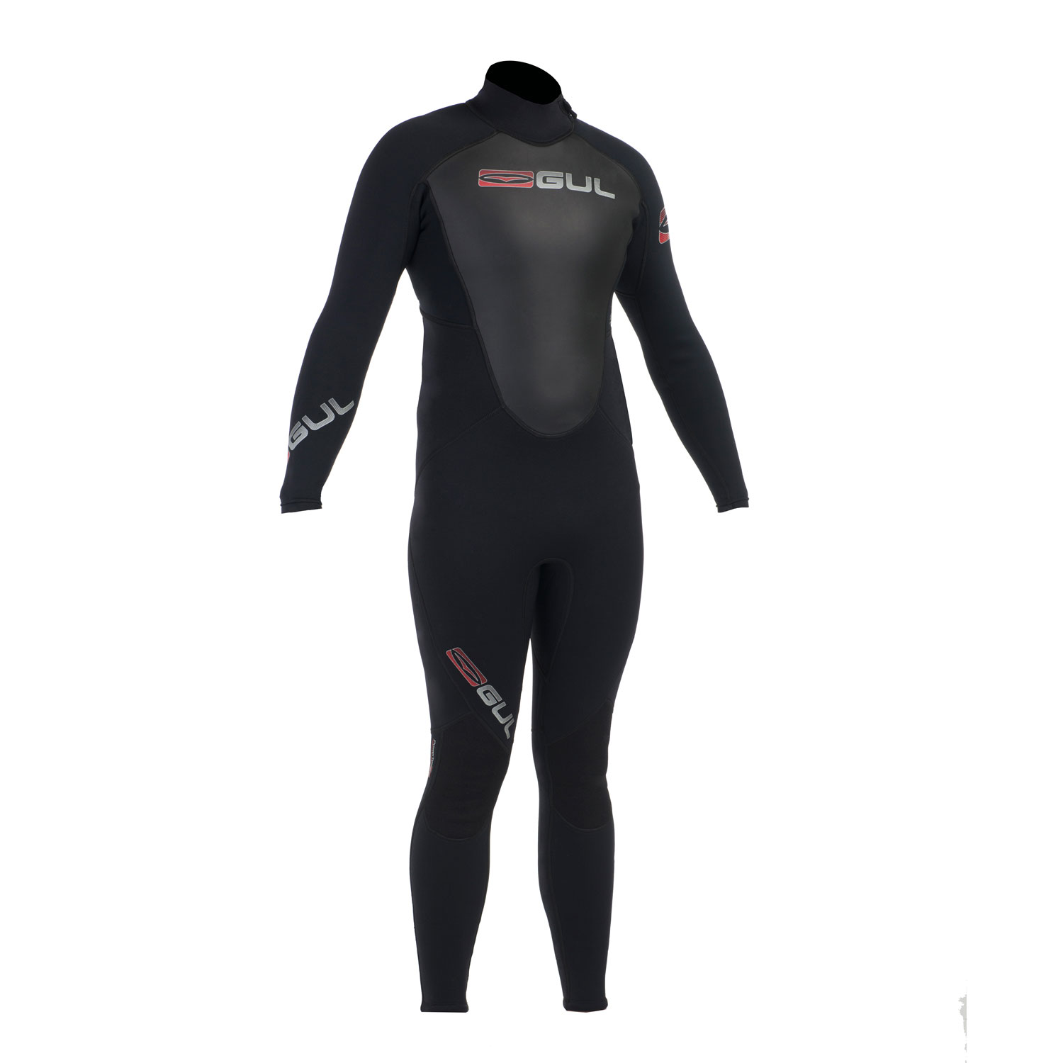 Gul Respuesta 3 / 2Mm Flatlock Steamer Traje - Negro / Negro