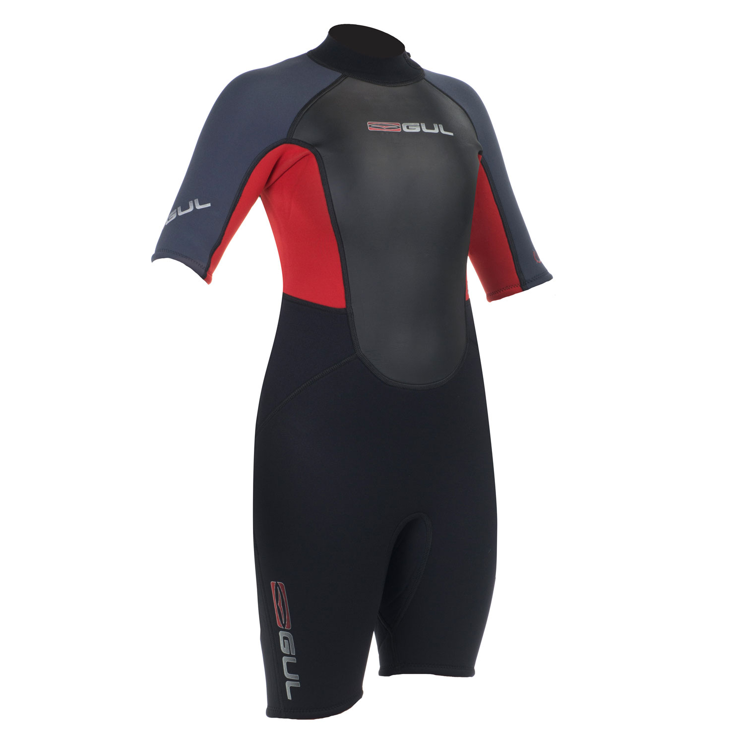Gul Junior Respuesta 3 / 2Mm De Verano 2015 Traje De Shorty - Negro / Rojo