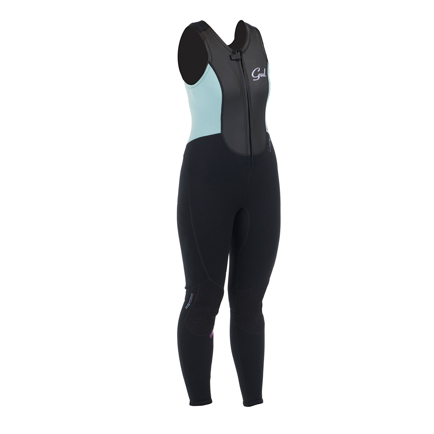 Gul Womens Respuesta 3Mm Flatlock Largo Jane Traje - Negro / Glaciar