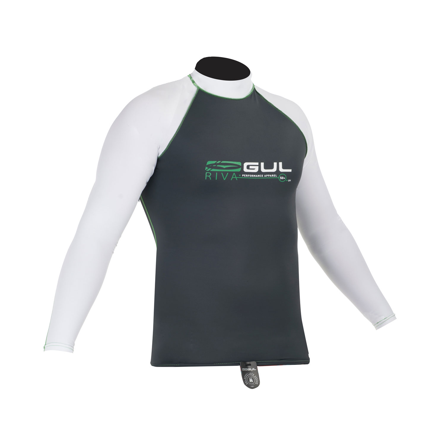 Gul Riva Manga Larga Para Hombre Rashguard 2015 - Bronce / Blanco