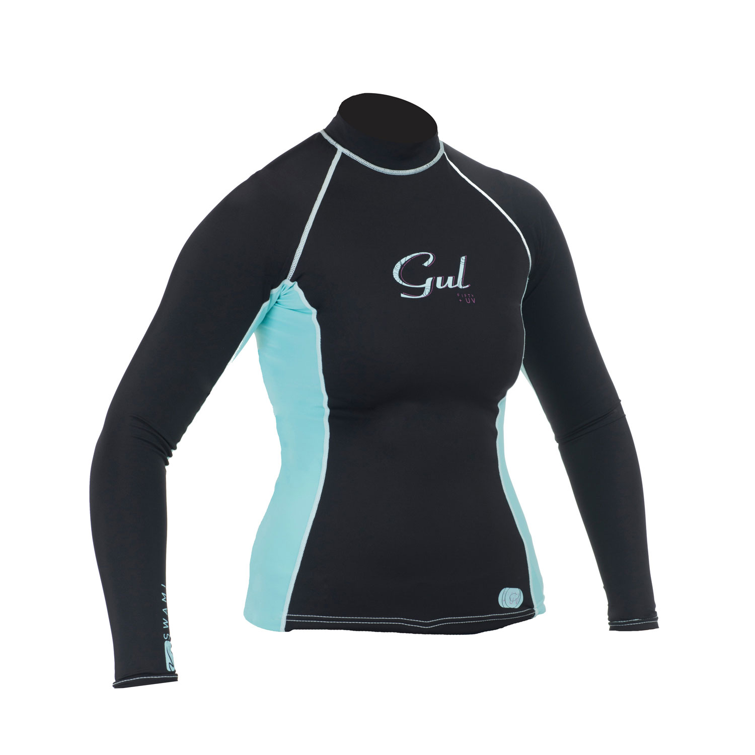 Gul Swami Para Mujer De Manga Larga Rashguard 2015 - Negro / Glaciar