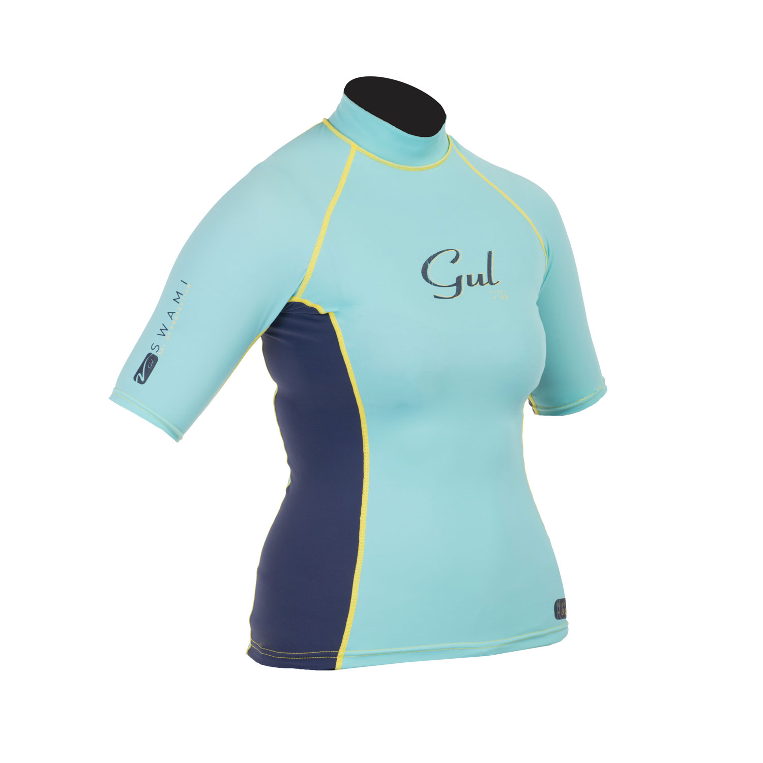 Gul Swami Para Mujer De Manga Corta Rashguard - Glaciar / Blueribbon