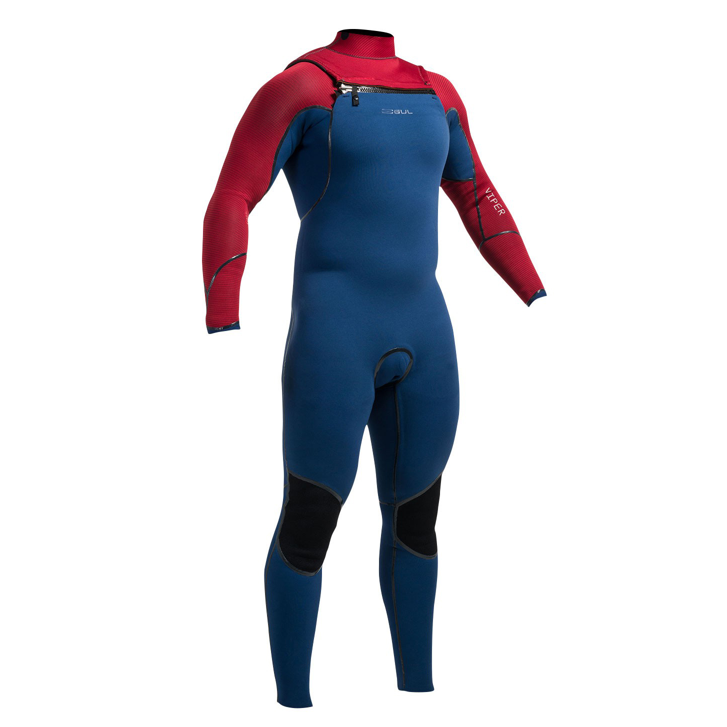 Gul Viper 3/2 Blindstitched Traje - Azul / Rojo
