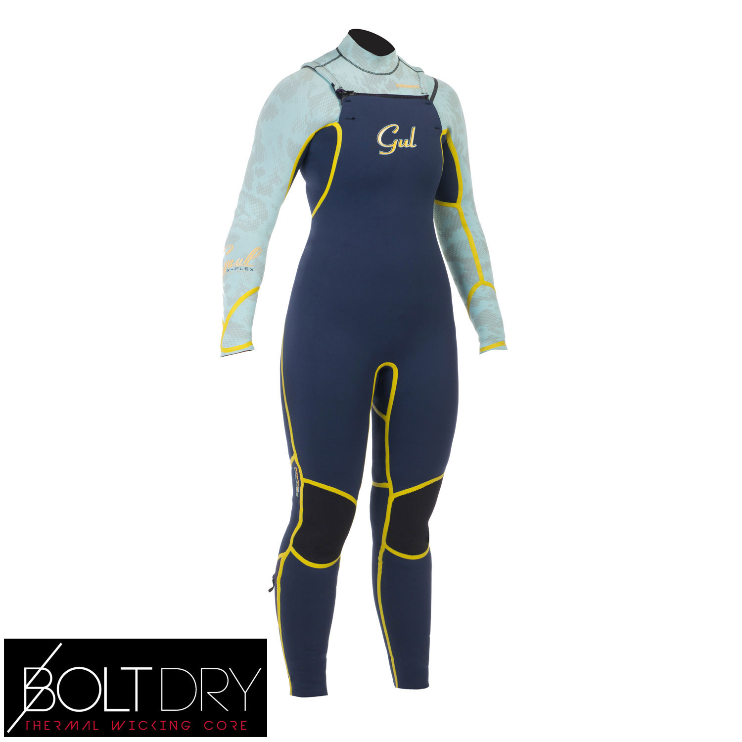 Gul Mujer Viper 4/3 Mm De Puntada Invisible Traje 2015 - Azul / Glaciar