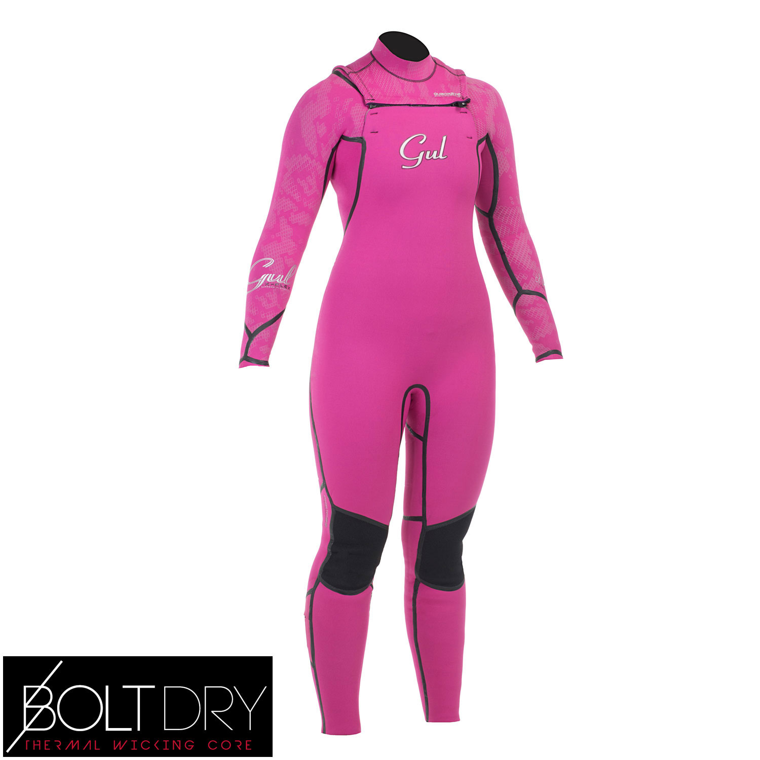 Gul Mujer Viper 4/3 Mm De Puntada Invisible Vapor Traje 2015 - Magenta