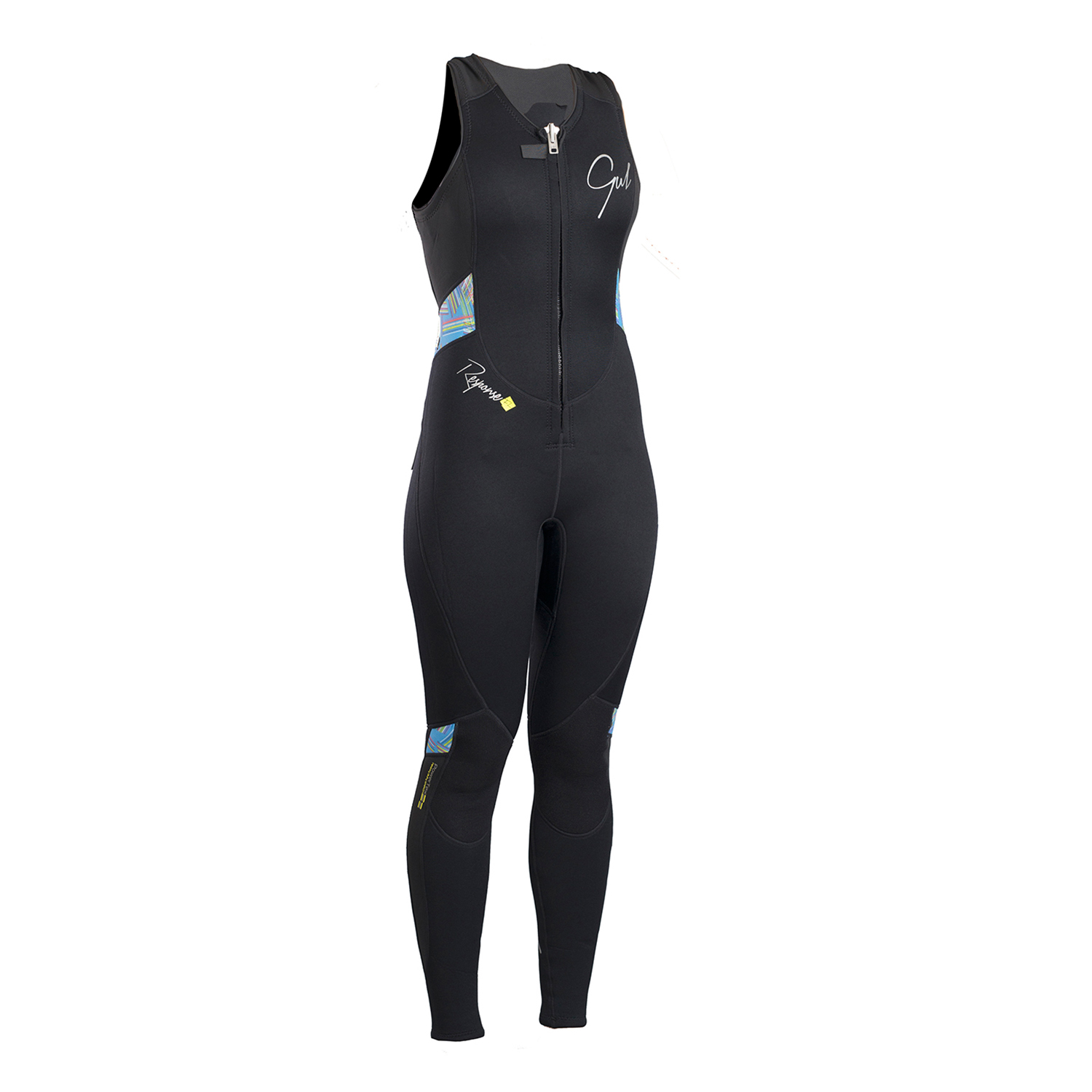 Gul Ladies Response 3Mm Fl Long Jane Wetsuit - Negro / Líneas