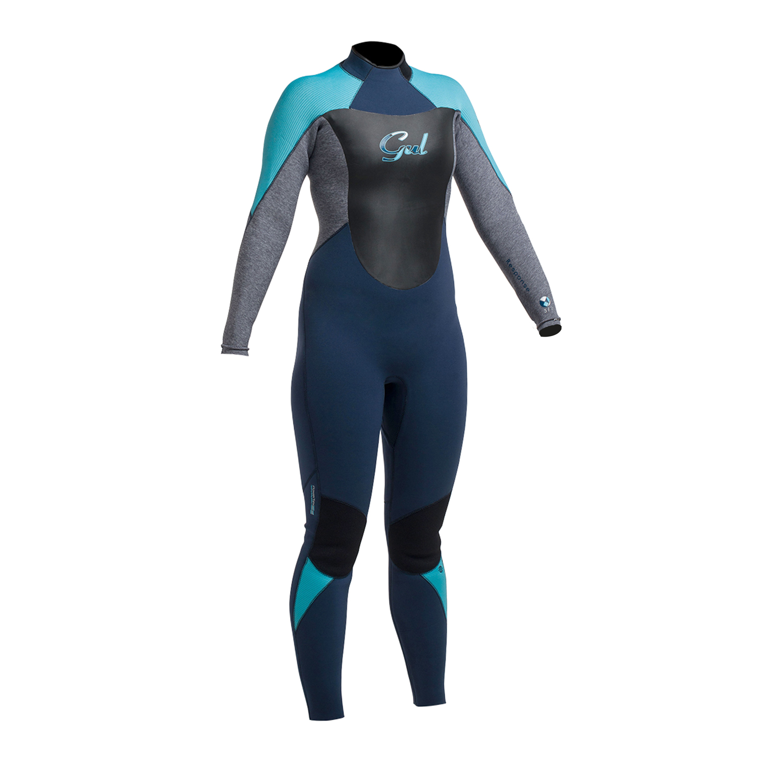 Gul Mujeres Respuesta 3 / 2Mm Blindstitched T2 Traje - Azul Marino / Marl