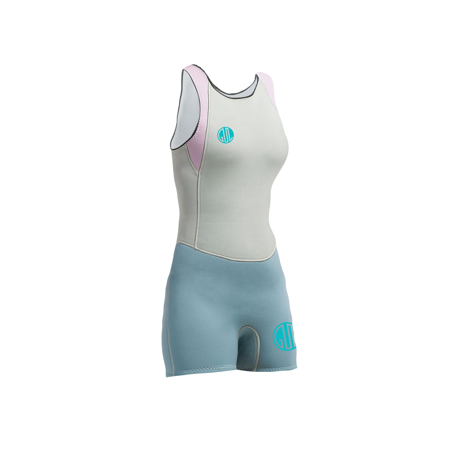 Gul Womens Surflite 3 Mm F / L Sdl T2 Shortjane - Hueso / Acid Blue