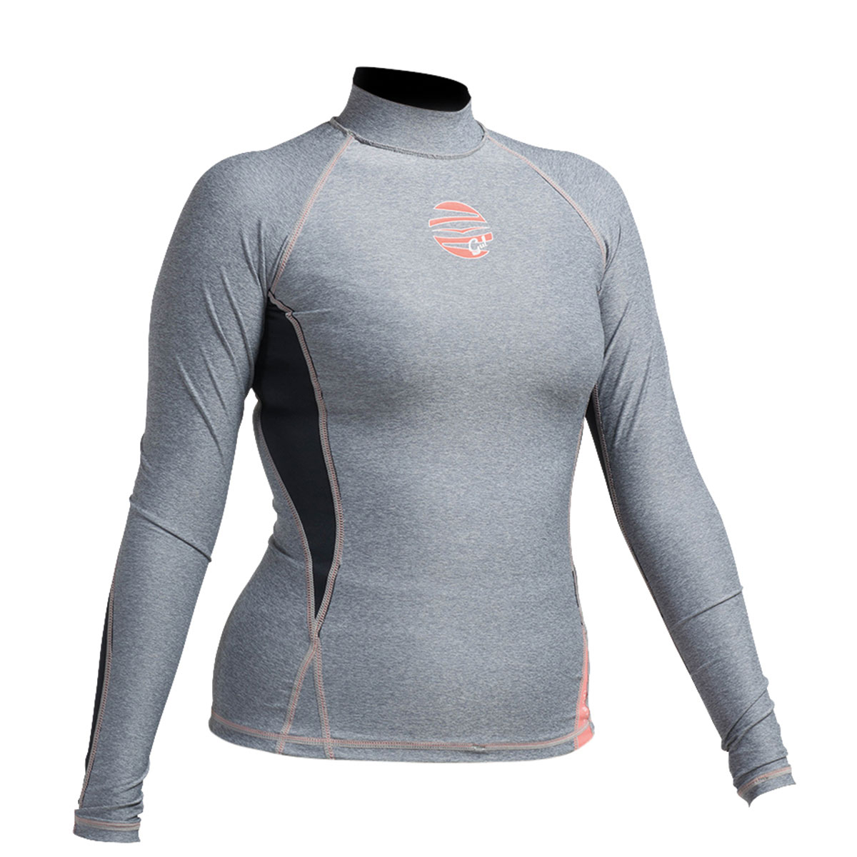Gul Womens Swami F / L Manga Larga Rashguard - Marl / Negro