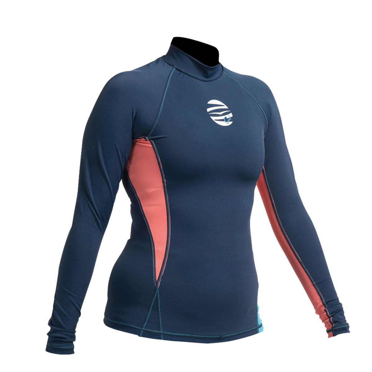 Gul Womens Swami F / L Manga Larga Rashguard - Navy / Coral