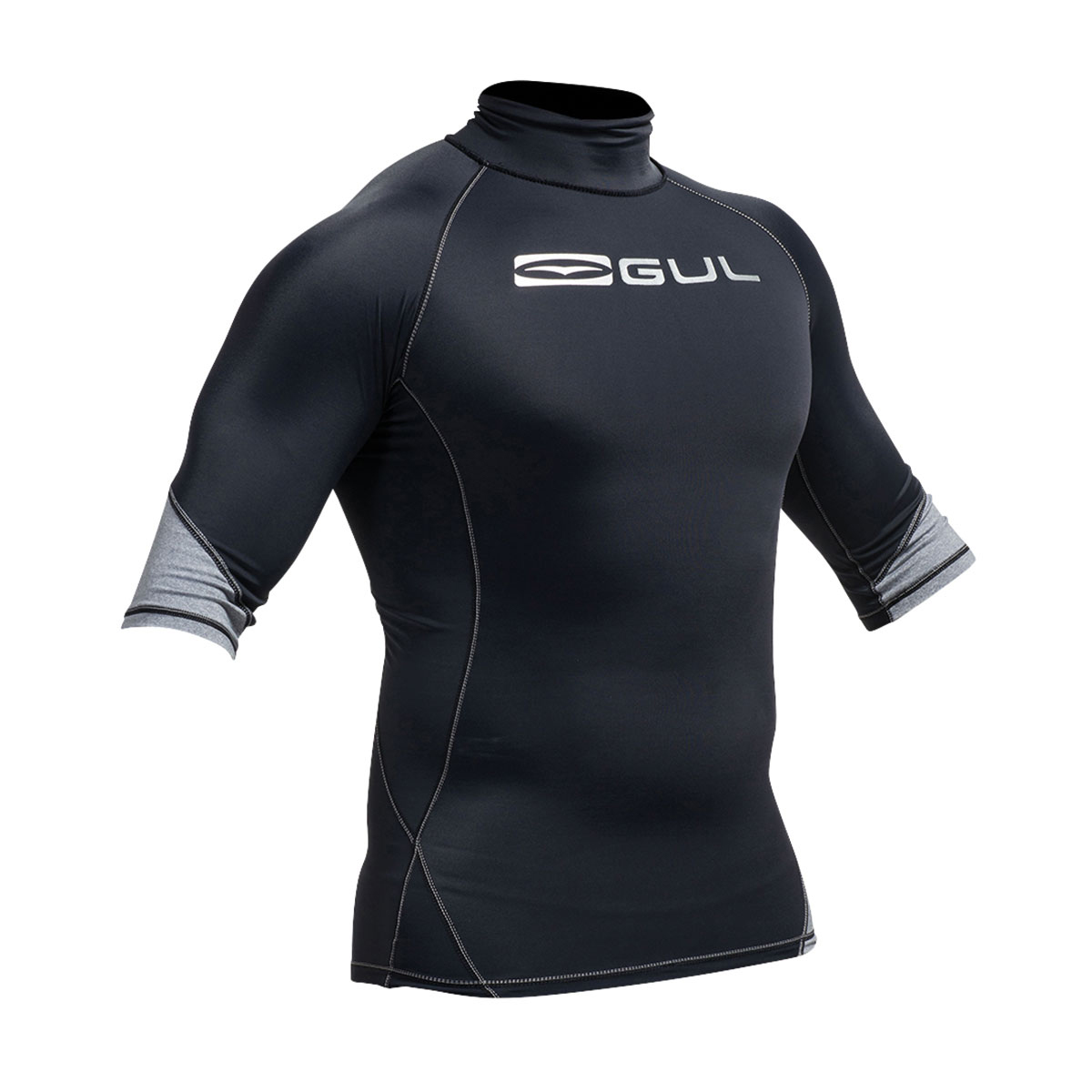Gul Xola Flatlock Manga Corta Rashguard - Negro