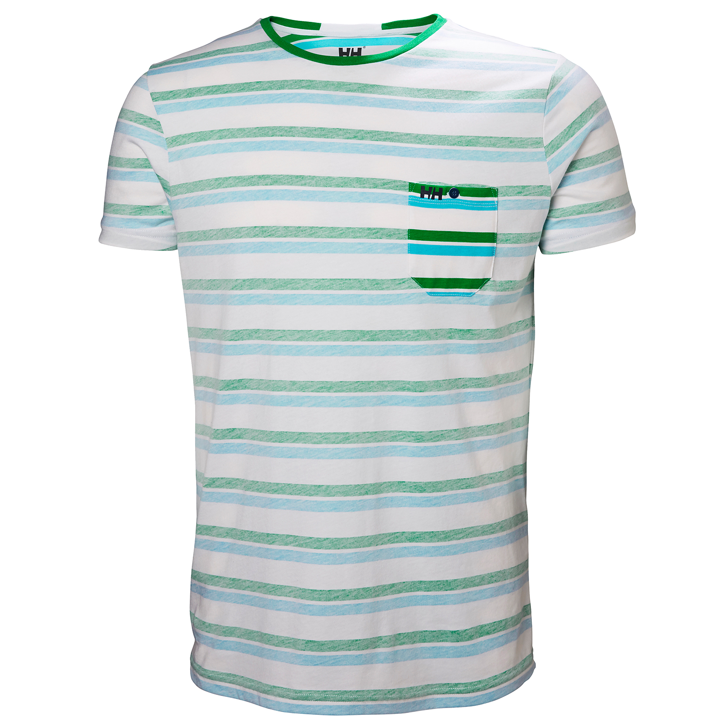 Camiseta Helly Hansen Fjord - Pepper Green Faded Stripes