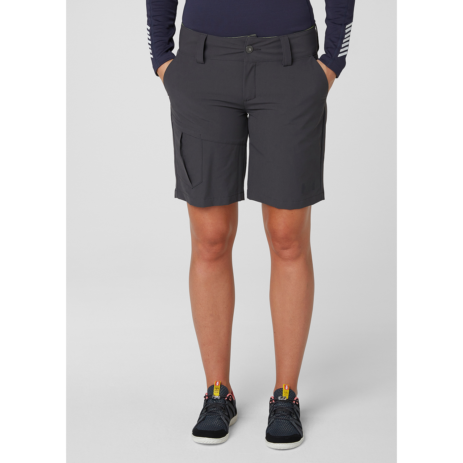 Pantalones Cortos De Carga De Secado Rápido Helly Hansen Para Mujeres - Ébano