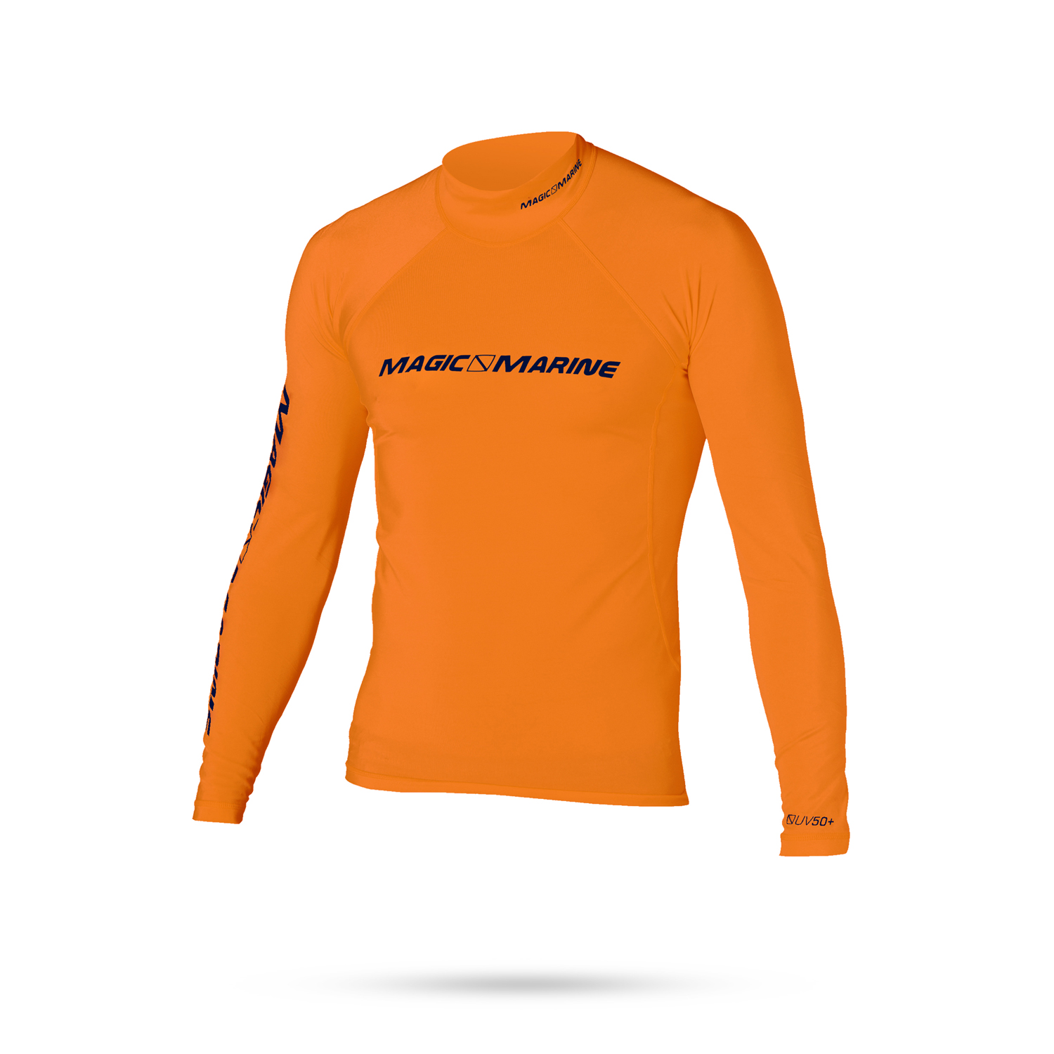 Marine Magic Cube De Manga Larga Camisa De Lycra - Naranja