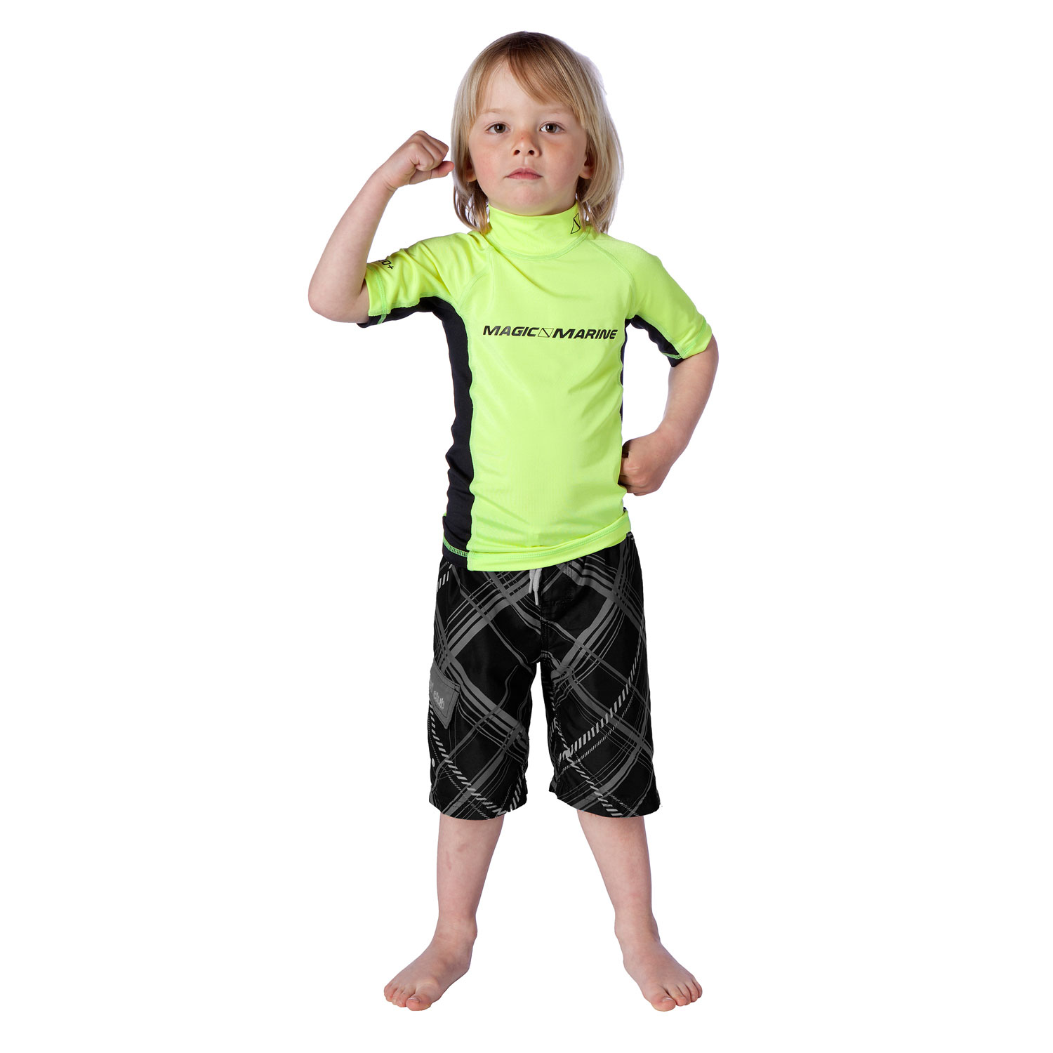 Magic Marine Junior Cubo De Manga Corta Rash Vest - Amarillo