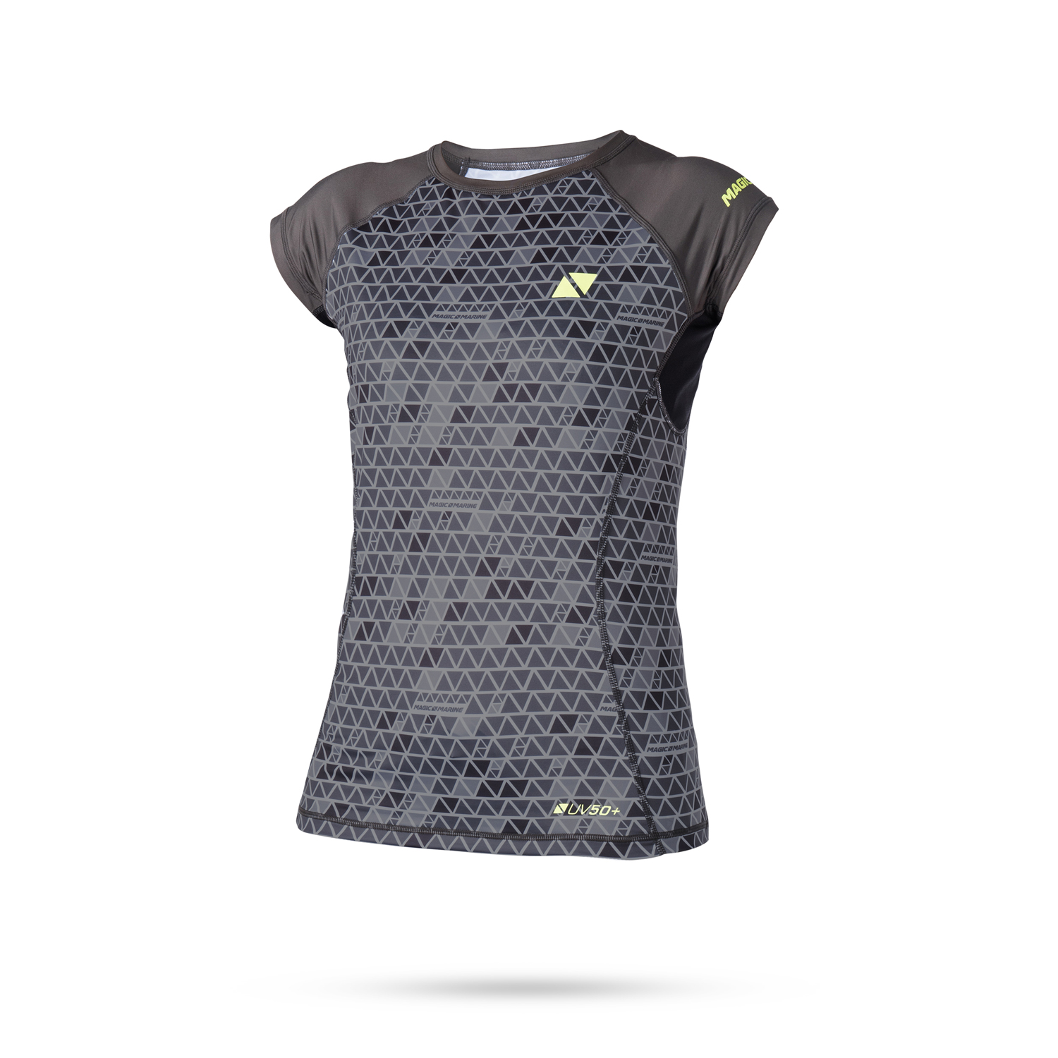 Manga Magic Marine Mujeres Energía A Corto Camisa De Lycra - Gris
