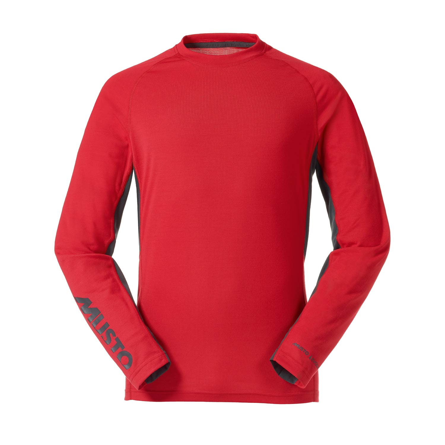 Musto Esencial Evolución Uv De Secado Rápido Ls T-Shirt - True Red / Carbono