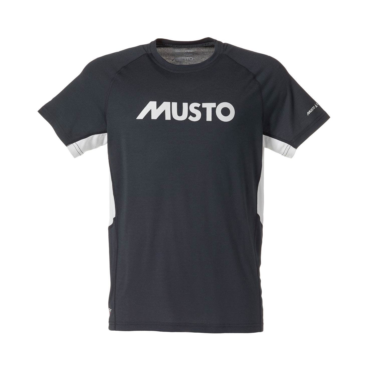 Musto Esencial Evolución Uv De Secado Rápido Camiseta - Carbon / Platinum