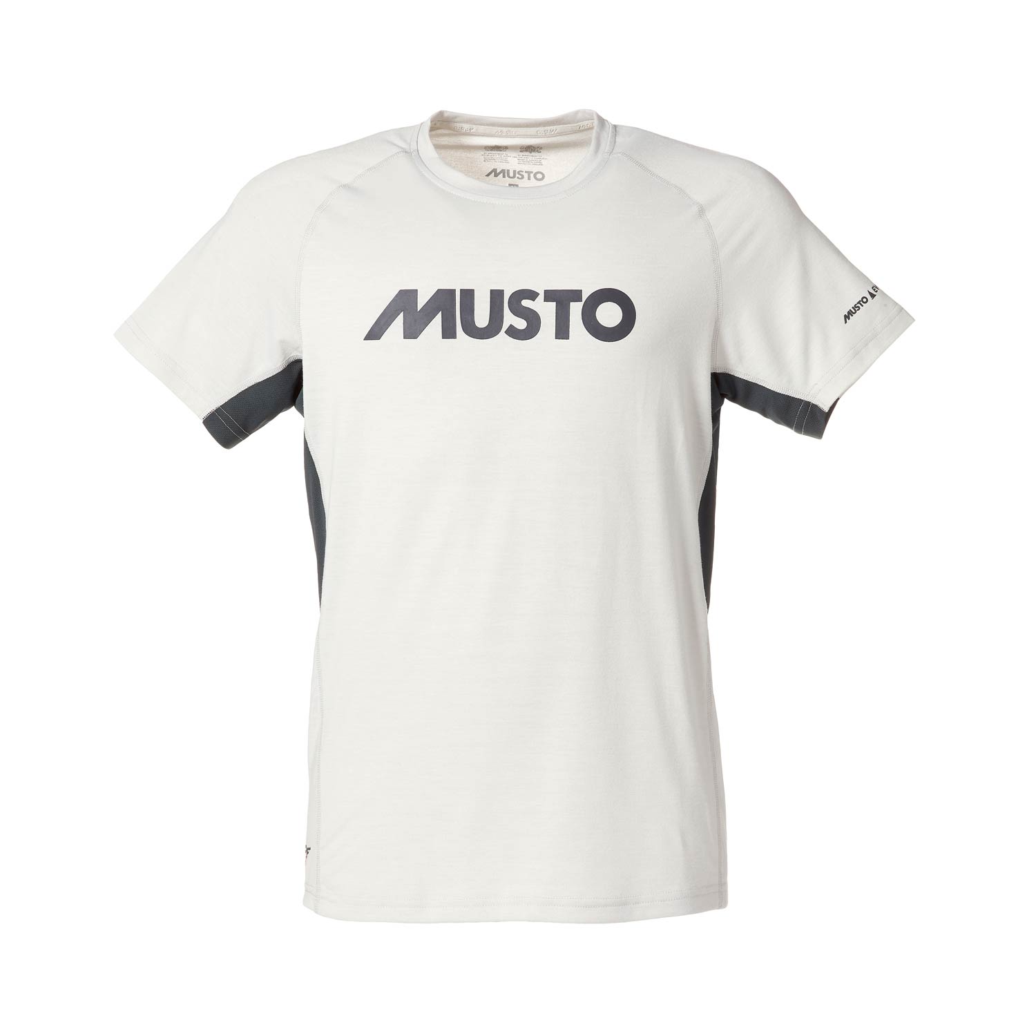 Musto Esencial Evolución Uv De Secado Rápido Camiseta - Platinum / Carbono